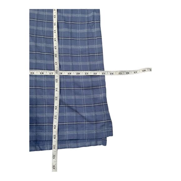 IZOD Golf Stretch Polo Shirt Mens Small Short-Sleeve Heathered Blue Striped - Picture 7 of 8